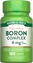 Nature's Truth Triple Action Boron Complex תוסף 6 מ"ג | 180 Count | טבעוני, Non-GMO & Gluten Free מינרלים תמיכה