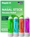 Rapid K1 Nasal Inhaler Stick 4 Pack – Nausea & Sinus Relief, Motion Sickness & Morning Sickness – Non-Medicated Menthol Aromatherapy Inhalers – Mint, Wintergreen, Lavender, Tropical Variety Pack