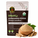 Spice Magic Organic Ashwagandha Powder, Pure Root for Tea & Milk, 8 oz | Earthy organic ashwagandha root, finely ground for evening moon milk, masala tea blends and traditional kitchen recipes.