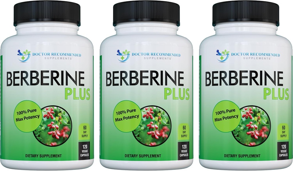 ЗАГАЛЬНІ ПОЛОЖЕННЯ Berberine Plus 1200mg Пер Сервінг - 120 Veggie Capsules Royal Jelly (120 граф (Pack of 3)