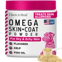 Dog Skin and Coat Supplement - Omega 3 6 9 with Kelp Powder, 14 oz | Omega 3 Powder for Dogs, Dog Powder Supplement for Skin and Coat, Omega 3, 6, and 9 Fatty Acids, Biotin, and Vitamin C