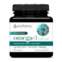Youtheory High Potency Omega-3 Fish Oil, 60 Soft Gels, 30-Day Supply | 730 mg DHA and 980 mg EPA Omega-3, No Fishy Aftertaste, Tested for Heavy Metals, Supports Heart, Brain, and Eye Health*