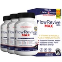 FlowRevive Max Prostate Support, Natural Herbal Supplement with Saw Palmetto, Pygeum, Selenium, 60 Capsules (3)