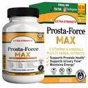 Prosta-Force Max Extra Strength Prostate Support, Natural Herbal Supplement with Saw Palmetto, Pygeum, Plant Sterols, 60 Capsules (1)