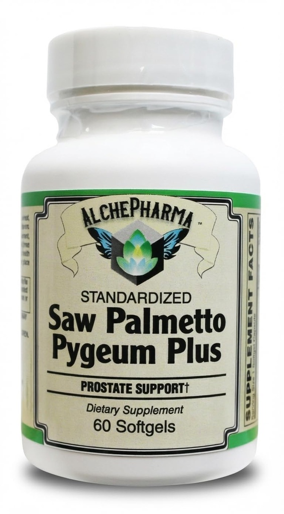 Saw Palmetto & PYGEUM Plus-Prostate Support [ European Standardized ] Professional Formula - 60 Softgels