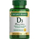 Nature's Bounty Vitamin D3 1000 IU, Immune Support, 250 Count | Helps Maintain Healthy Bones, 250 Rapid Release Softgels