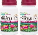 NaturesPlus Herbal Actives Milk Thistle, Extended Release - 30 Tablet, Pack of 2 - Vegetarian, Gluten Free - 60 המשרתים המלאים