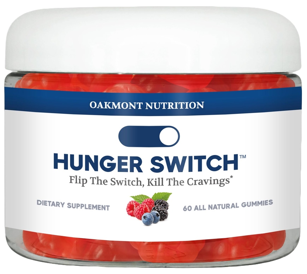 Hunger Switch Appetite Control Gummies - Weight Management Supplement with DNF-10® to Curb Cravings, Boost Energy, Support Gut Health - 60 Gummies (2 Week Supply)