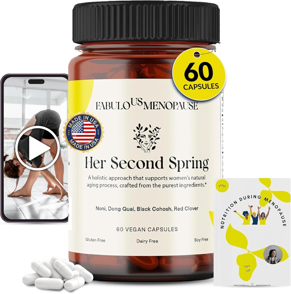 Fobulous Menopaus – Vegan Menopause 配有 Black Cohosh & B-Complex – 配有食谱 & Pilates 程序的植物化盖