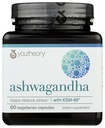 Youtheory Ashwagandha Dietary Supplement, Helps Reduce Stress, Gluten Free, 60 Vegetarian Capsules (Pack of 1)