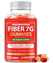 Fiber Gummies for Adults 7g - Digestive Health & Regularity - 120 Count | Sugar Free Fiber Supplement for Women and Men - Pectin-Based (No Gelatin), Non-GMO, Vegan, Made in USA