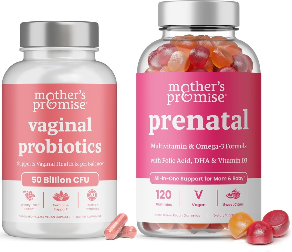 Motinos pažadas Prenatal Vitaminas Gummies ir makšties Probiotikai moterims Bandle