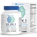 Brain Supplements for Memory and Focus - 22-in-1 Brain Supplement with Alpha GPC, Citicoline, Vitamin B12, Bacopa, Lion’s Mane, DHA - Brain Health for Clarity, Energy & Cognitive Support, 90 Count