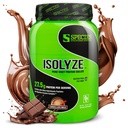Species Nutrition Isolyze Whey Protein Powder, 100% Whey Isolate for Muscle Building, 27.5g Protein Per Scoop, No Sugar & Low Fat (Chocolate Milk, 22 Servings)
