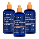 Trace Minerals ConcenTrace Drops, 70+ Ionic Trace Minerals, 3 Pack 8 fl oz | Sourced from the Great Salt Lake, Liquid electrolyte concentrate, Remineralizes RO water, Supports energy, digestion & bones