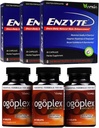 Enzyte + Ogoplex + Bundle + 自然男性增强 + 前列腺和高潮增强 - 每个品牌的90天供给