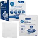MED PRIDE Sterile Gauze Dressing Pads Individually Wrapped, Nonstick 12-Ply Cotton, Highly Absorbent for Wound Care (4x4 Inch (Pack of 100))