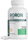 Bronson Boron 3 MG Chelated 高级吸收支持Bone 健康追踪矿物、非GMO、250个蔬菜片