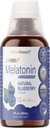 Melatonin 12mg 4f chất lỏng oz 120 phục vụ  vội việt quất xanh lá cây cho người trưởng thành