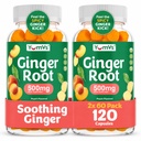YUM-V'S Ginger Gummies, 500 mg Ginger Root Extract, Peach Flavor, Nausea Management, Digestion & Immune Support, Vegan, Non-GMO, Gelatin-Free, 2 Pack