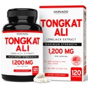 Tongkat Ali For Men (Longjack) Eurycoma Longifolia Extract 1200mg Per Serving, 120 Capsules - Longjack Tongkat Ali for Men's Health & Vitality Support - Third Party Tested, USA Made & Non-GMO