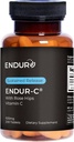 Endur ENDUR-C 配有玫瑰HIPS的维生素C,支持Collagen生产,抗氧化剂保护和Gentle文摘,Gluten Free,500mg(200片)