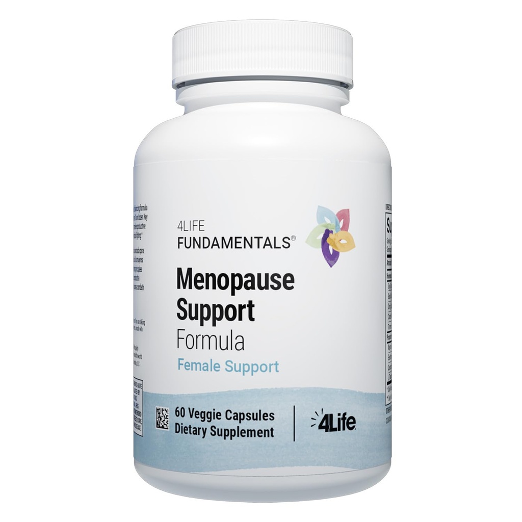 4Life Menopause Support Formula Women's Hormone Balance, 60 Veggie Capsules | Soy isoflavones, Supplements for Women, Hrt, L-Theanine, Chaste tree, Black Cohosh, Quercetin, Turmeric, Healthy Life