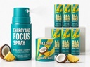 ALLDAY Focus + Energy Spray | Natural Caffeine + L-Theanine + Essential Vitamins | 0 Calorie, 0 Sugar | 12 Spray Bottle | Faster, Cleaner, Smoother Energy* (6 Pack Tropical Burst)