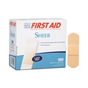 Sheer Strip Spot Bandage, Adhesive Bandages, 1 Inches X 3 Inches, Inch, 100 Pack