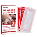 3 PCS Wound Closure Strips for Emergency Laceration & Wound Repair - Zipstitch Sutures - Painless Alternative to Stitches - Butterfly Bandages for Hiking, Camping, Survival & First Aid Kit Essential