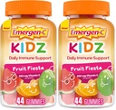 Emergen-C Kidz Daily Immune Support Dietary Supplements,Flavored Gummies with Vitamin C and B Vitamins,Fruit Fiesta Flavored Gummies -,44 Count (Pack of 2)