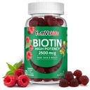 YUM-V'S Kids Biotin Gummies 2,500mcg – Hair Skin and Nails Vitamins for Age 4 Years and Up – Non-GMO, Vegetarian Hair Vitamins Supplement – Delicious Berry Flavor, 60 Gummies, 30-Day Supply