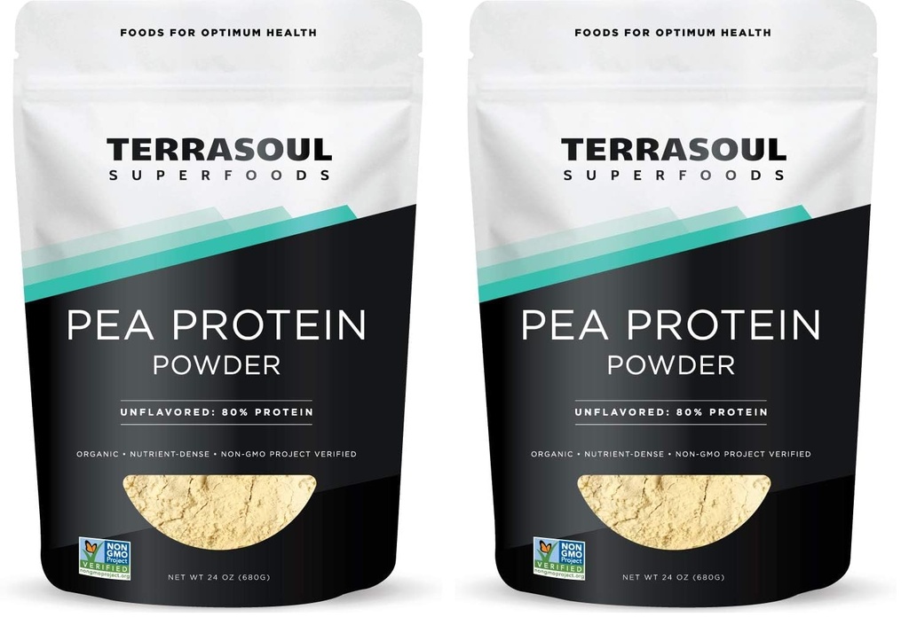 Terrasoul Superfoods Organic Pea Protein, 1.5 Lbs - European Sourced | Unflavored | Smooth Texture (Pack of 2)