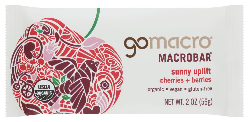 GoMacro MacroBars Cherries + Berries 2 oz. 12 bars per box - 3PC