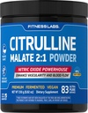 Fitness Labs Citrulline Malate Powder | 3000mg | 8.82oz | 2:1 | Nitric Oxide Supplement | HPLC Purity Tested | Vegan, Non-GMO, Gluten Free