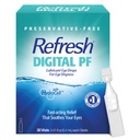 REFRESH DIGITAL PF Lubricant Eye Drops Preservative-Free Artificial Tears, 0.01 fl oz (0.4 mL), 30 Single-Use Containers