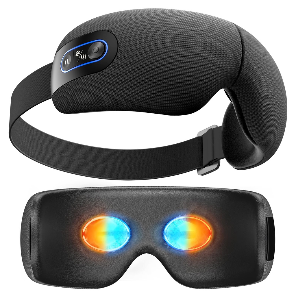 BOB AND BRAD EYEFLOW Eye Massager, Chip Cooling & Heat, FSA &HSA Eligible | heated eye massager with air compression for migraines, headaches, dry eyes, screen fatigue, gifts for Men & Dad