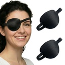 2 Pack Adjustable Medical Eye Patch, Reusable Amblyopia Eye Cover for Both Eyes