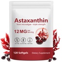 Astaxanthin Supplements - Astaxanthin 12mg, 120 Softgels Antioxidants Supplement with Natural Coconut Oil & Microalgae Extract, Support Eye, Skin, Joint & Immune System Health