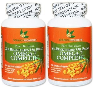 Seabuck Wonders Sea Buckthorn Oil Blend 500mg 120 Softgels (Pack of 2)