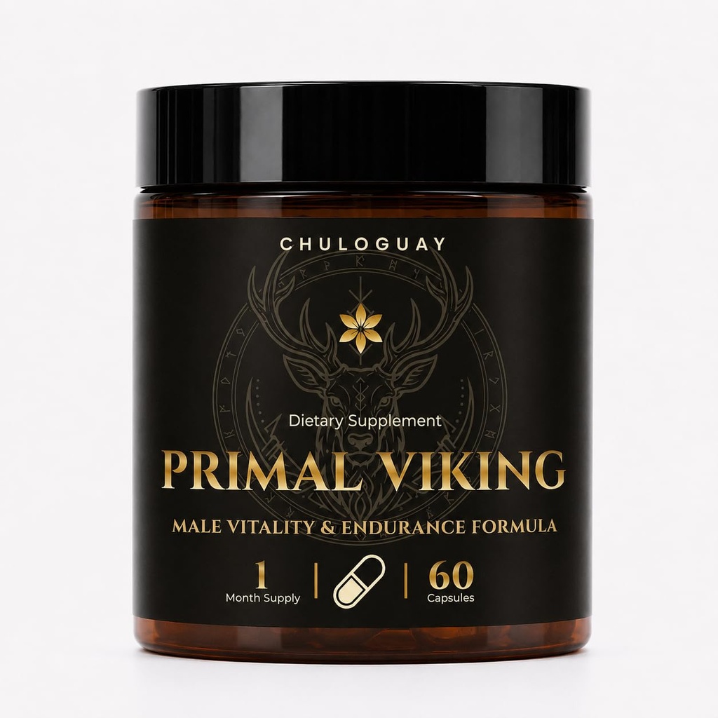 Men's Vitality Supplement, Horny Goat Weed, Maca, Tongkat Ali, 60 Capsules | Tribulus, Panax ginseng, L-arginine and saw palmetto support endurance, workout performance and active routines.