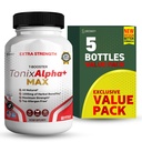 Tonix Alpha+ Max T-Booster Supplement, 1505mg Herbal Complex, 60 Capsules, 30 Day Supply, All Natural, Vegan Friendly (5)