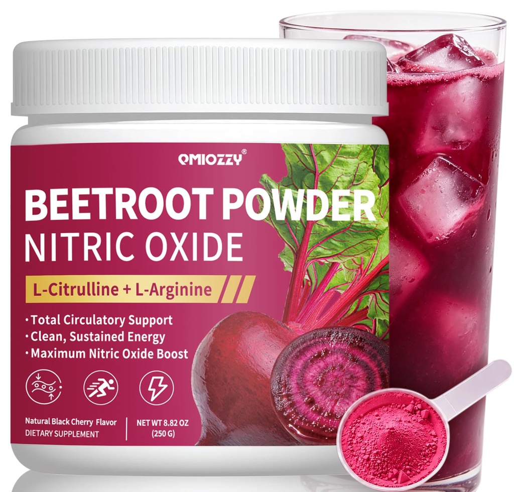 Nitric Oxide Supplement - Beet Root Powder with L-Citrulline & L-Arginine | Organic Beetroot Superfood for Men Women to Boost Daily Nutrition,Supports Energy, Heart Health, Vegan, Non-GMO, 35 Servings
