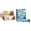 Quest S'mores Protein Bar 12 Count and Mini Cookies & Cream Protein Bars 14 Count Bundles
