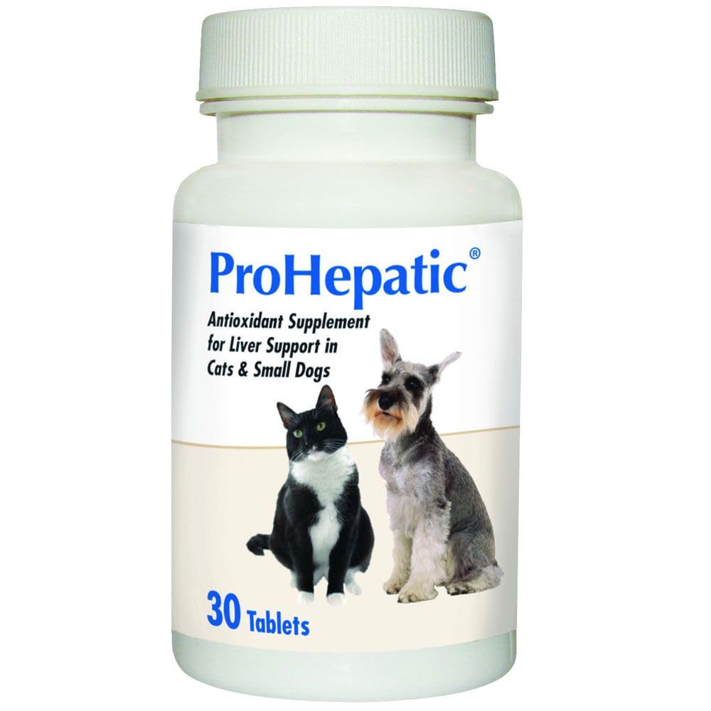 Antioxidant Supplement for Liver Support Cats Small Dogs 30 Tablets