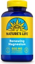 Natures Life Atjaunojot Magnijs 500 mg - Plus vitamīns B-6 - Muskuļi un nervu atbalsts - Lab Verified (180 Kalpo, 180 VegCaps)