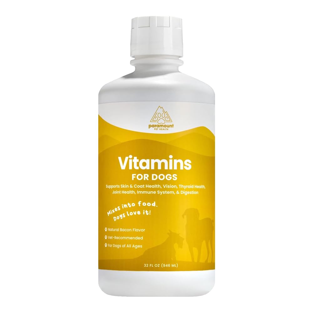Liquid Multivitamin for Dogs with Probiotics, 8 in 1 Vitamins for Immune Support, Energy & Digestion, High Absorption Liquid Dog Supplement, Made in USA, 32 oz