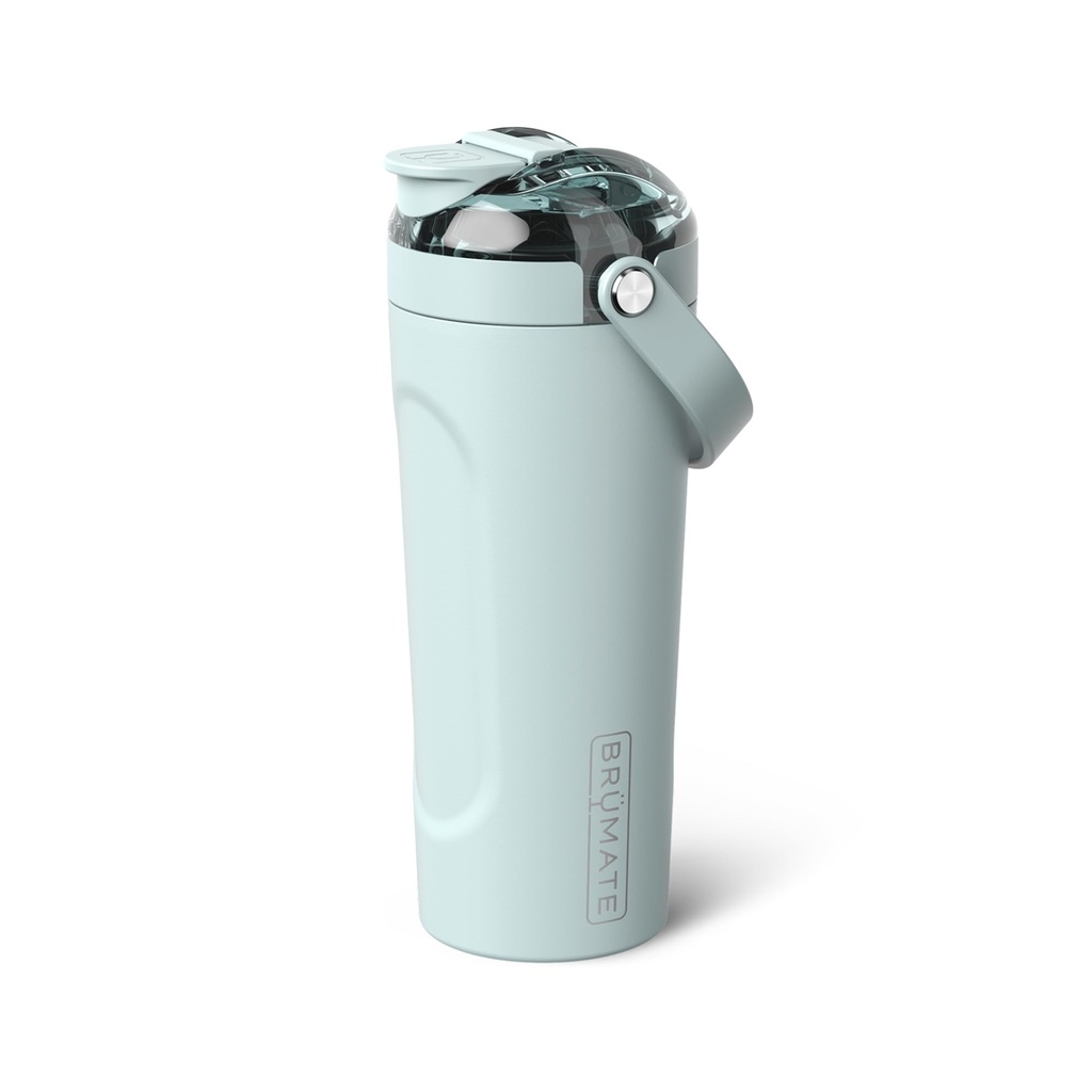 BrüMate MultiShaker Blender Shaker Bottle | 100% Leakproof Insulated Stainless Steel | Pre Workout and Protein Shaker Bottle for the Gym | 25oz (Blue Agave)