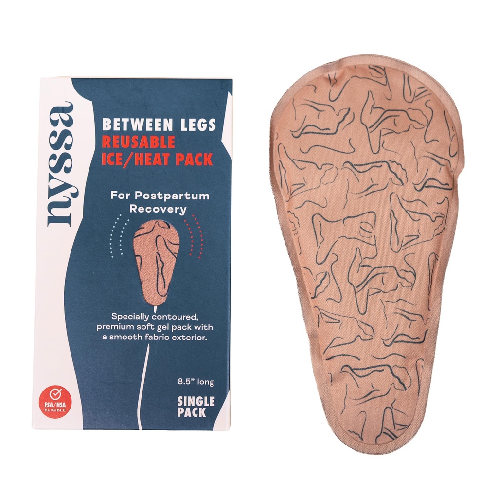 Nyssa Between-Legs Ice/Heat Pack – Reusable Hot & Cold Therapy Pad for Postpartum Birth Recovery – Contoured Design for Comfort & C-Section Support – Fits FourthWear Underwear