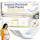 First Days Maternity - 2-in-1 Instant Perineal Cold Packs for Postpartum - Cooling, Absorbent, Disposable - Ideal for Hospital Bag - New Mom Maternity Pad Essentials (12)